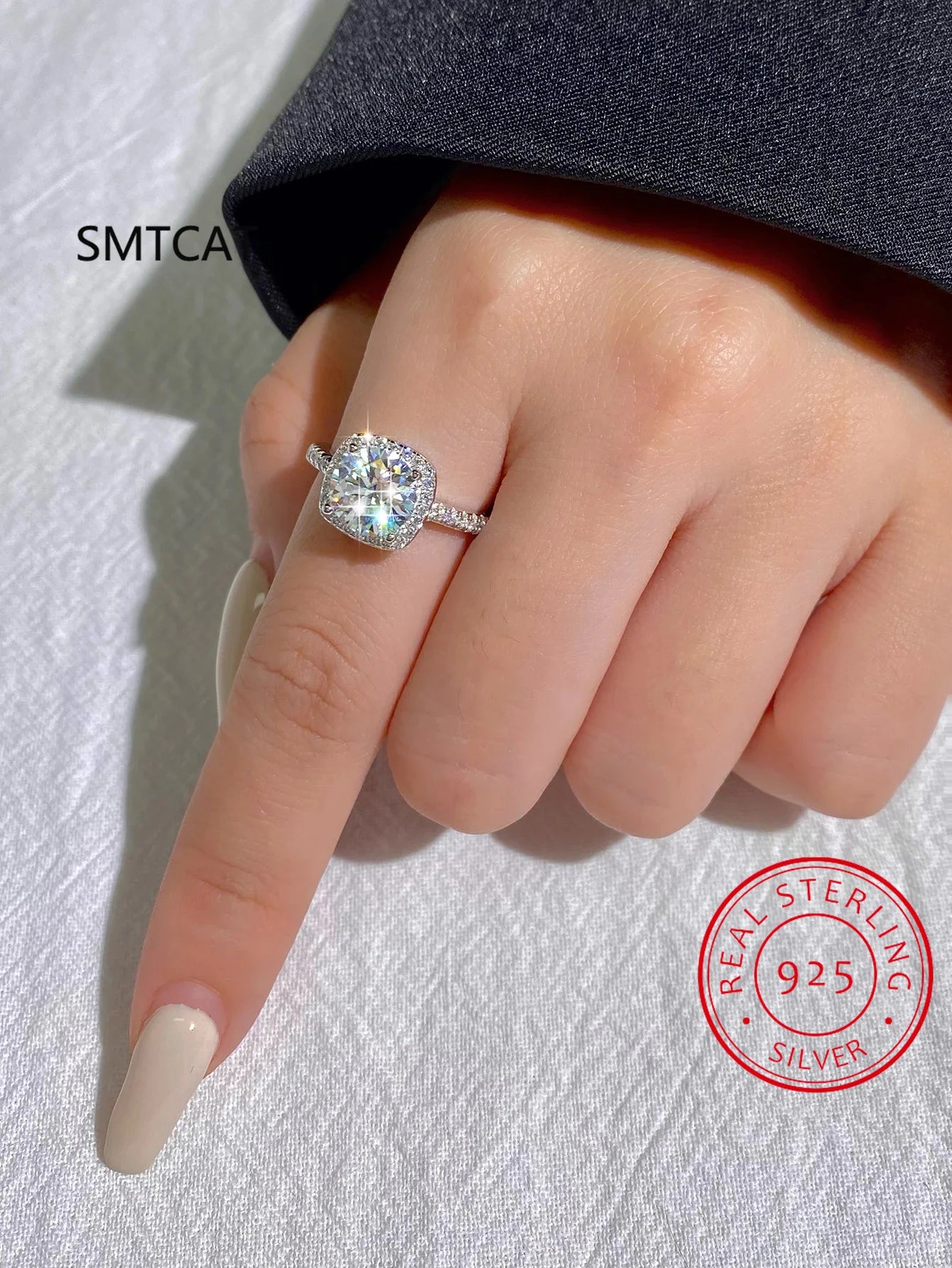 0.3-3CT D Color Certified Moissanite Rings