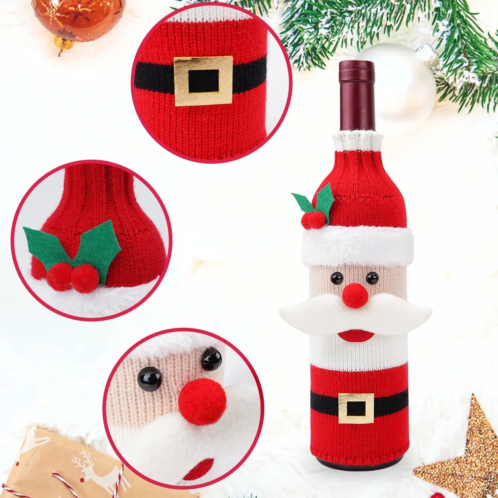 Christmas Decorations Wine Bottle Cover Noel