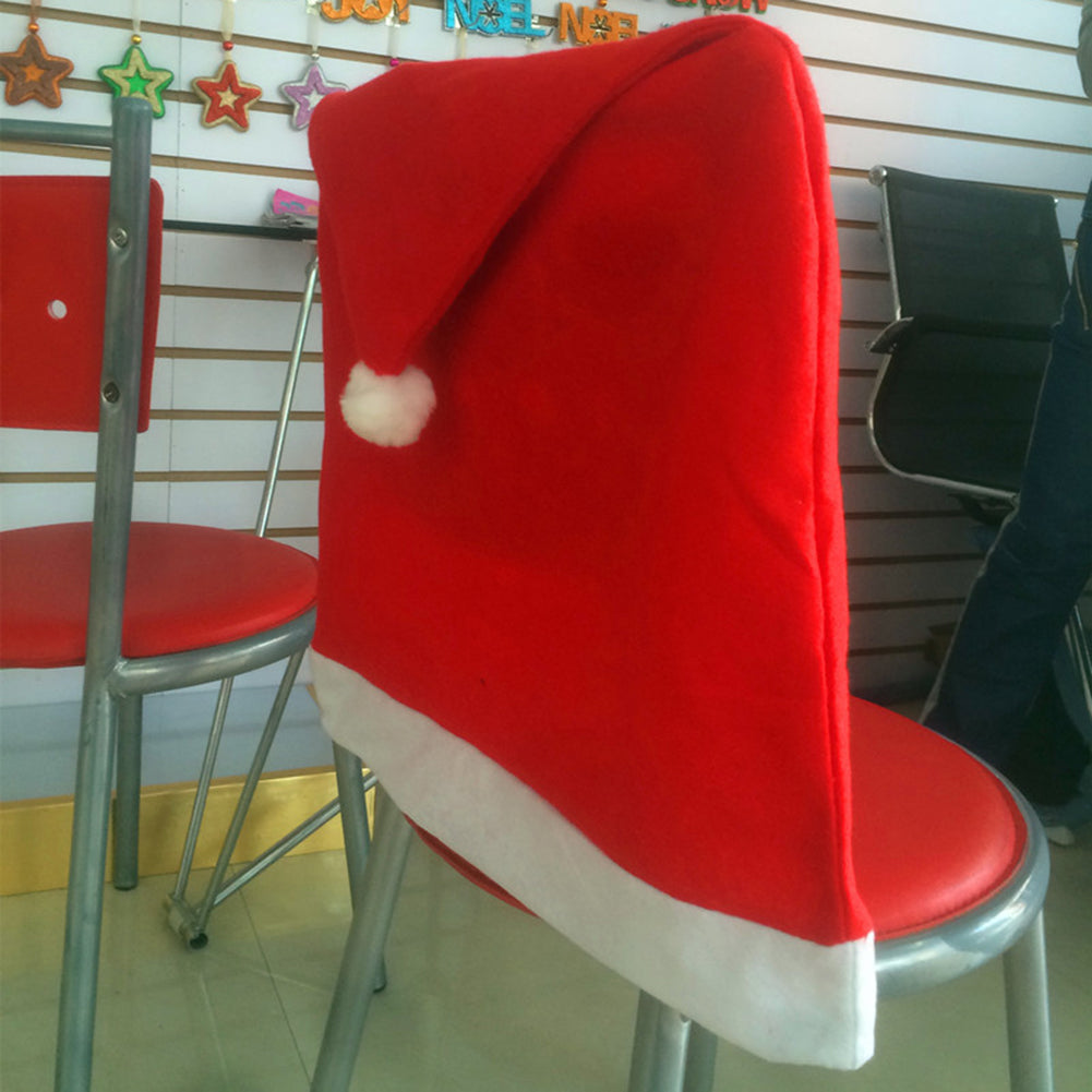 Christmas Chair Cover Red Non-woven Chair Cover