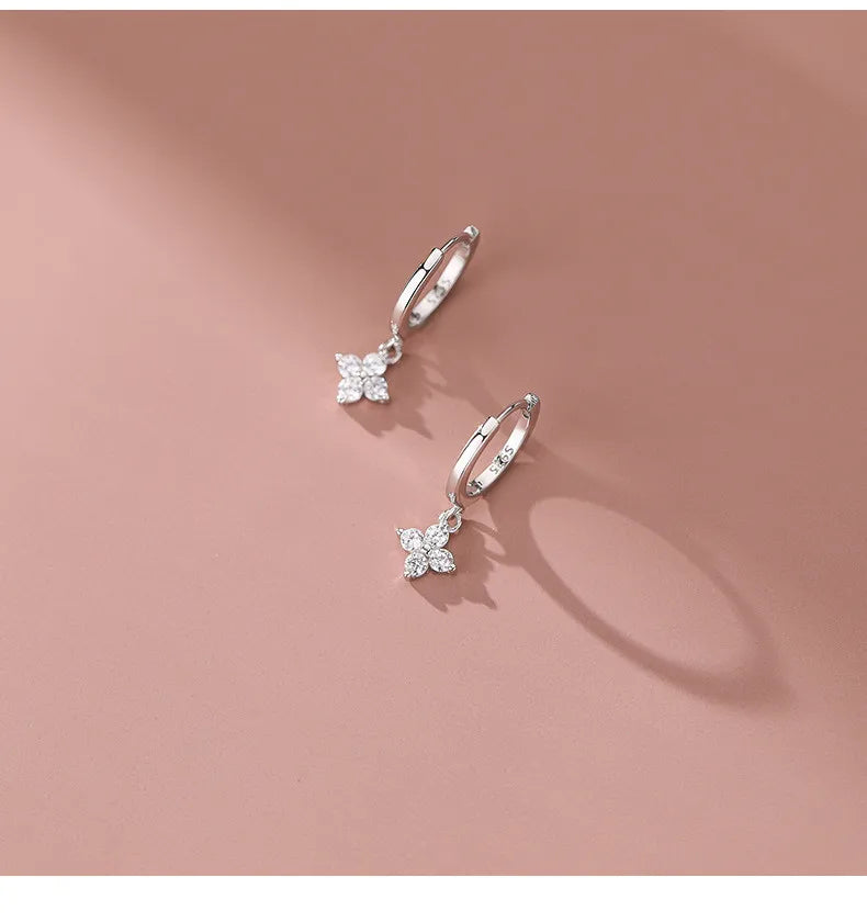 925 Sterling Silver Floral Sweet Earrings