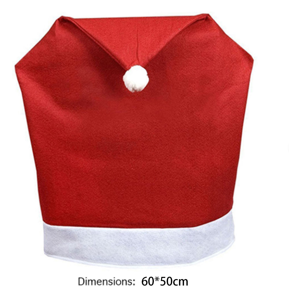 Christmas Chair Cover Red Non-woven Chair Cover