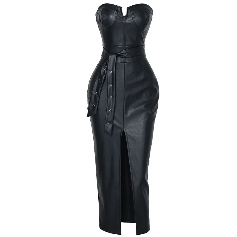 Sexy Dress PU Faux Leather