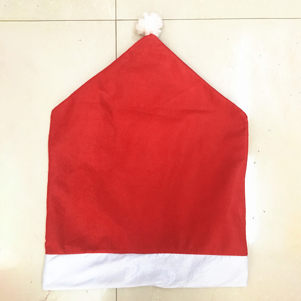 Christmas Chair Cover Red Non-woven Chair Cover