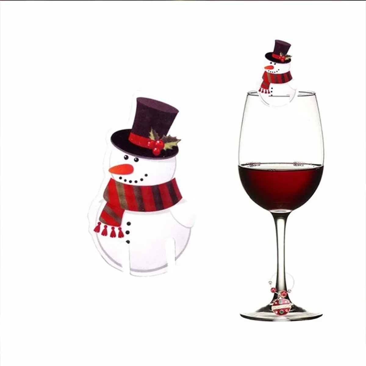 10pc/set Wine Cup Card Christmas