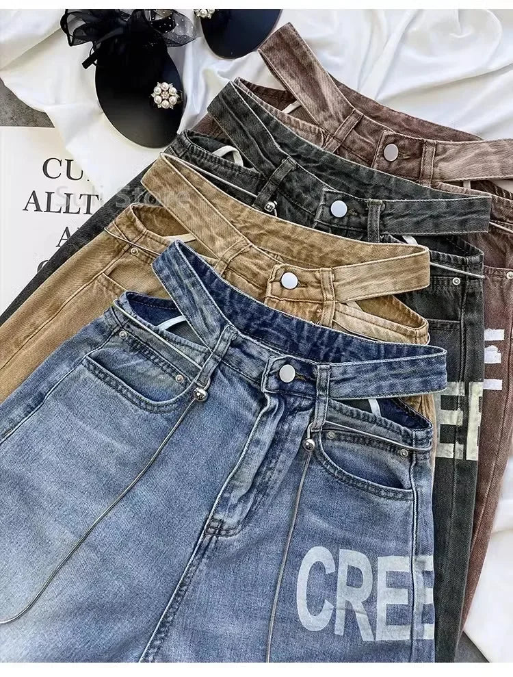 Ripped Jeans  Vintage High Waist