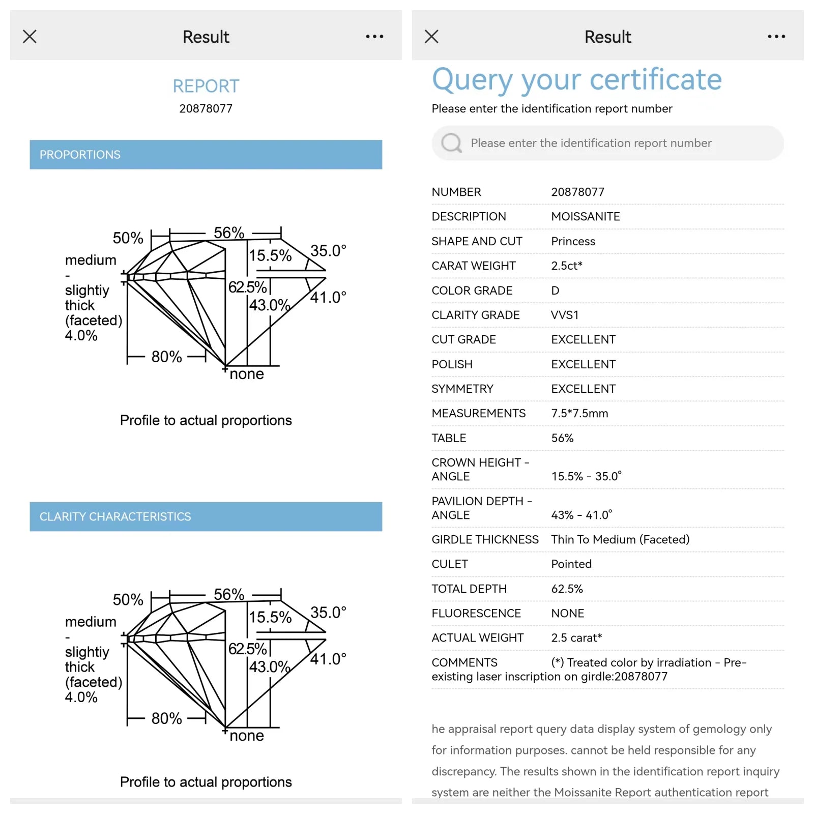 Original 925 Silver Moissanite Rings with GRA Certificate