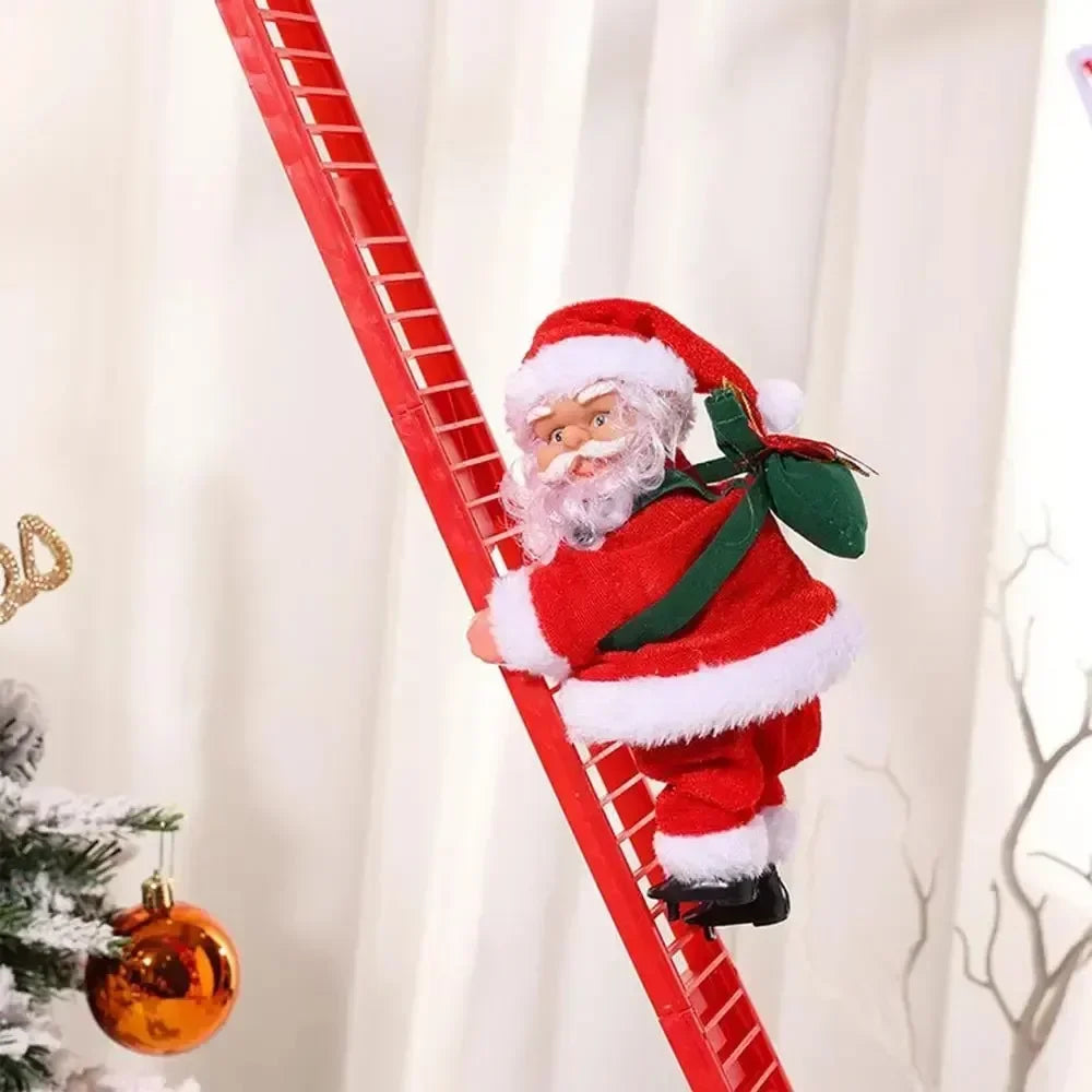 Electric Music Climbing Ladder Santa, Music Doll