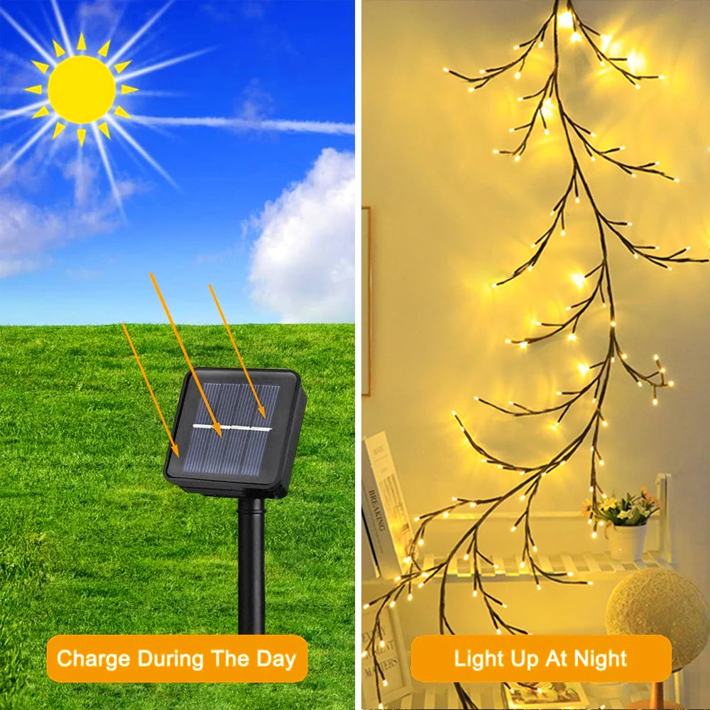 1PCS 96Leds Outdoor USB Tree and Vine Light 8 Mode