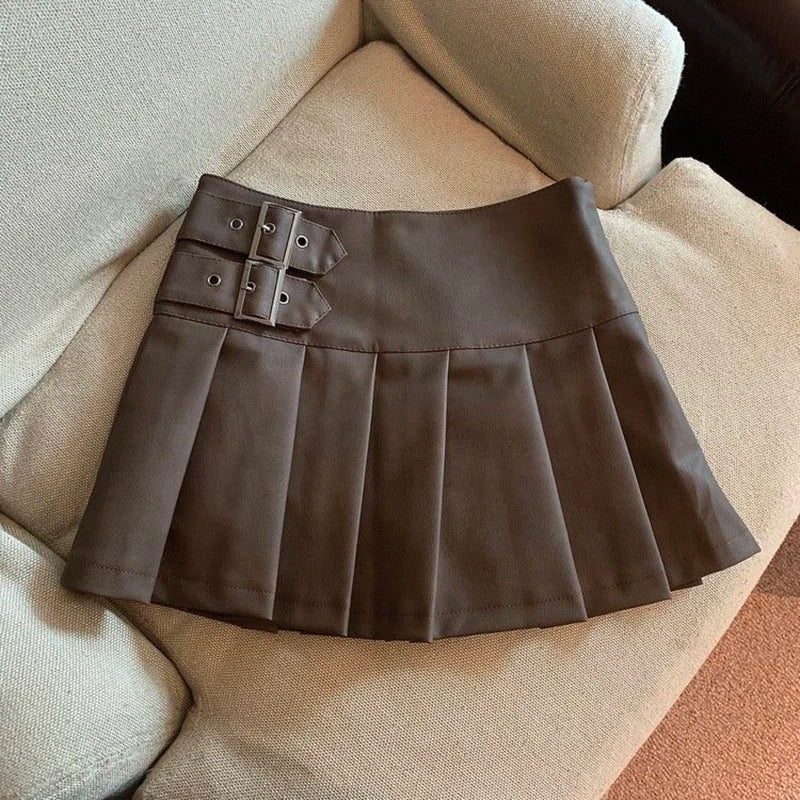 Leather Mini Skirt Women all size