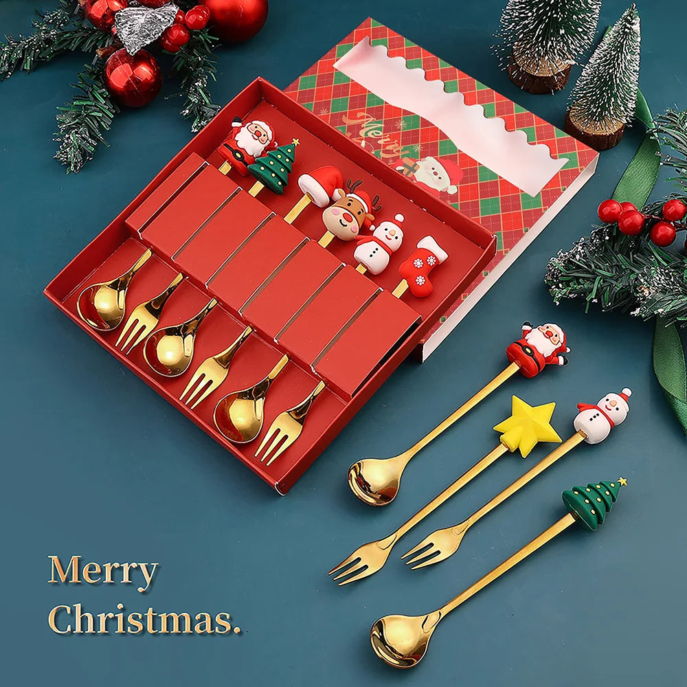 Christmas Stainless SpoonsFork