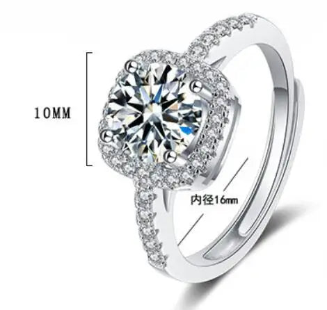 0.3-3CT D Color Certified Moissanite Rings