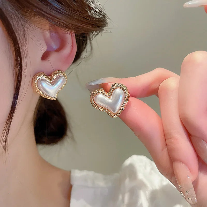 Flower Heart Earrings