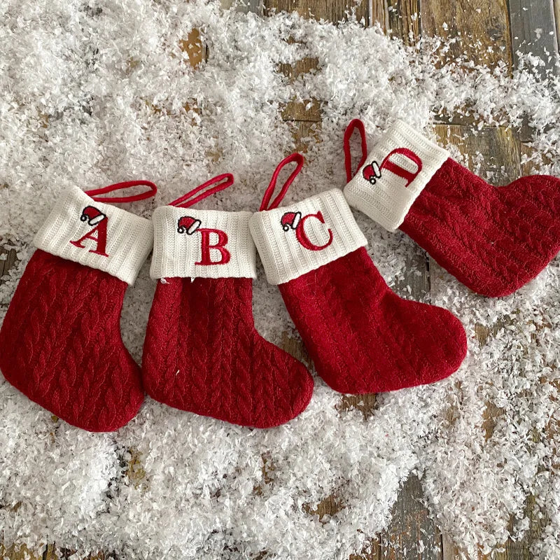 Christmas Alphabet Knitting Socks Christmas