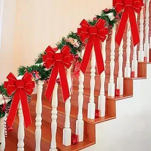 Red Christmas Bows Outdoor Decorations Large Christmas