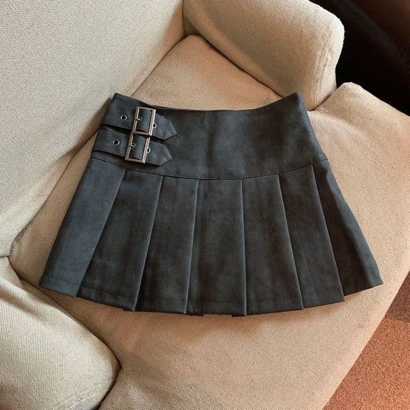 Leather Mini Skirt Women all size