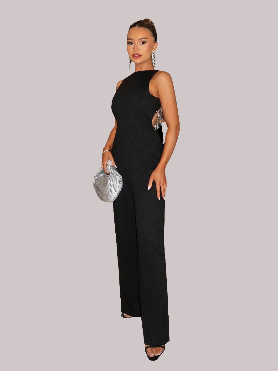 Diamond Chain Embellished Jumpsuit